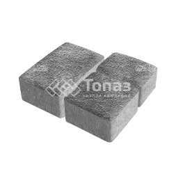 Тротуарная плитка Старый город, антрацит с гранитной крошкой, 4 см