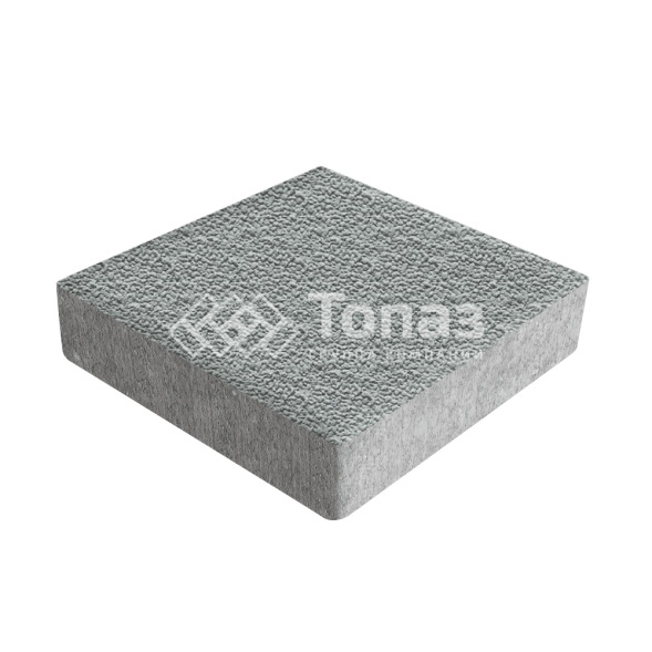 Тротуарная плитка Квадрат 200х200х60, серая с мраморной крошкой