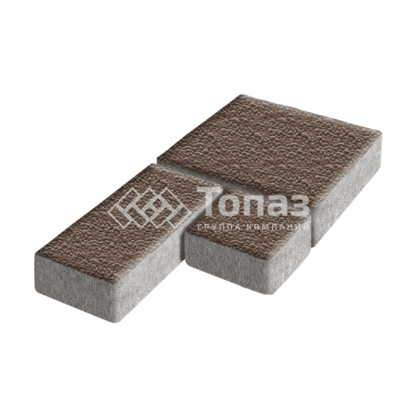 Тротуарная плитка Рубико, коричневая с гранитной крошкой, 6 см