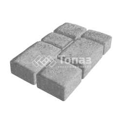 Тротуарная плитка Старый город, серо-белая, 6 см