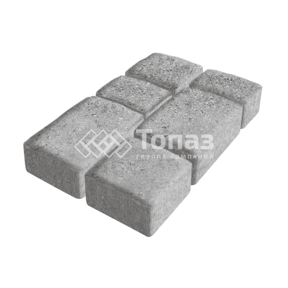 Тротуарная плитка Старый город, серо-белая, 6 см