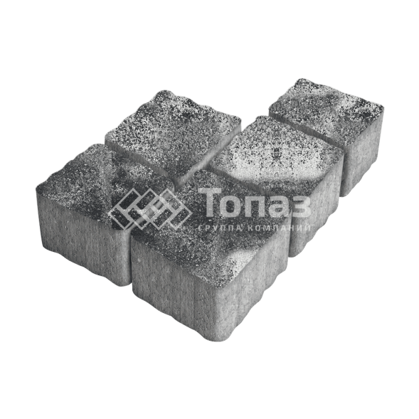 Тротуарная плитка Антик, черно-белая, 4 см 