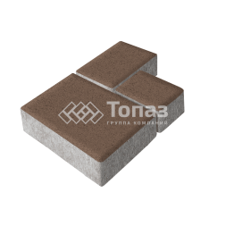 Тротуарная плитка Бергамо, коричневая, 6 см