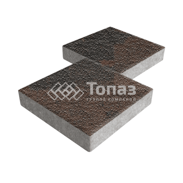 Тротуарная плитка Квадрат 500х500х70, конго с гранитной крошкой