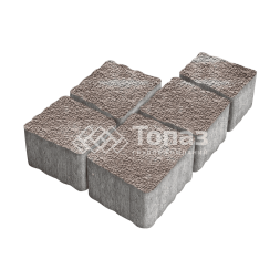 Тротуарная плитка Антик, авантюр с мраморной крошкой, 4 см