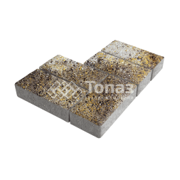 Тротуарная плитка 200х100х60, агат желтый