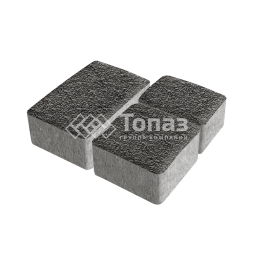 Тротуарная плитка Старый город, джафар черный с мраморной крошкой, 6 см