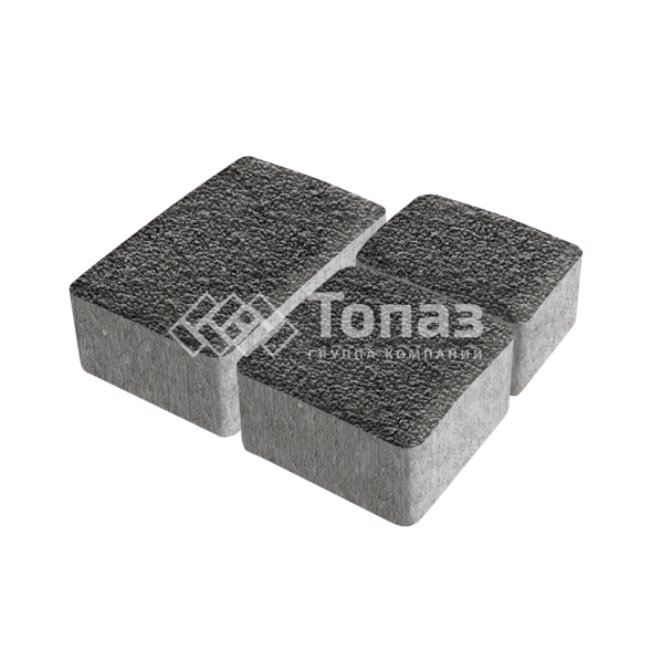 Тротуарная плитка Старый город, джафар черный с мраморной крошкой, 6 см