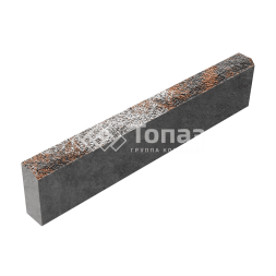 Камень бортовой БР 100.20.8, агат оранжевый с гранитной крошкой