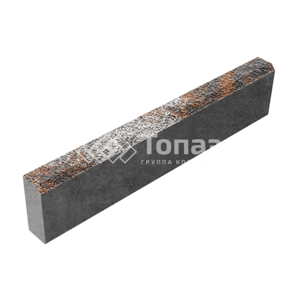 Камень бортовой БР 100.20.8, агат оранжевый с гранитной крошкой