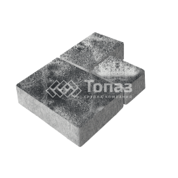 Тротуарная плитка Бергамо, черно-белая, 6 см 