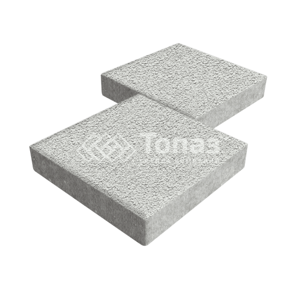 Тротуарная плитка Квадрат 500х500х70, белая на камне