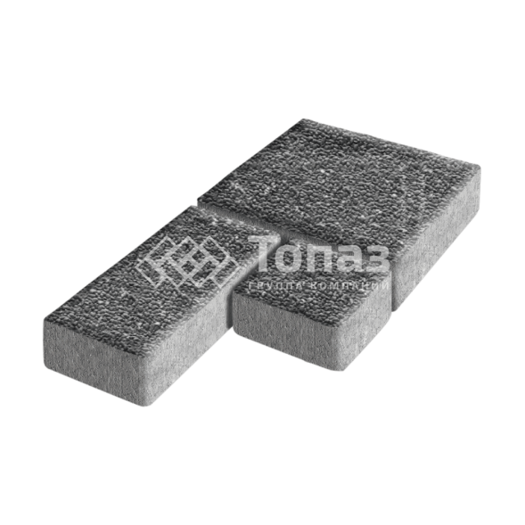 Тротуарная плитка Рубико, аляска черная с мраморной крошкой, 4 см