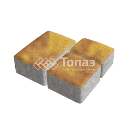 Тротуарная плитка Старый город, шафран, 6 см  