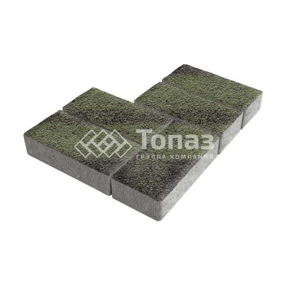 Тротуарная плитка 200х100х40, янтарь на камне