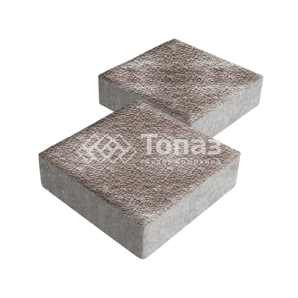 Тротуарная плитка Квадрат 200х200х60, авантюр с мраморной крошкой