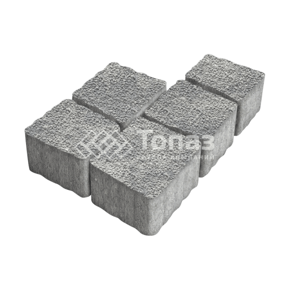 Тротуарная плитка Антик, аква с гранитной крошкой, 4 см