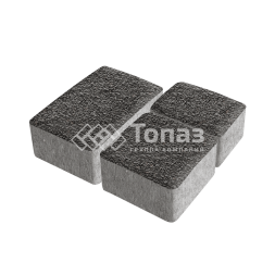 Тротуарная плитка Старый город, джафар черный с гранитной крошкой, 4 см