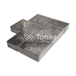 Тротуарная плитка Новый город, агат коричневый с гранитной крошкой, 6 см