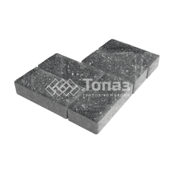 Тротуарная плитка 200х100х40, аляска черная