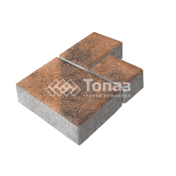 Тротуарная плитка Бергамо, сомон на камне, 6 см