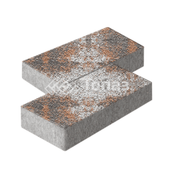 Тротуарная плитка 600х300х60, агат оранжевый с гранитной крошкой