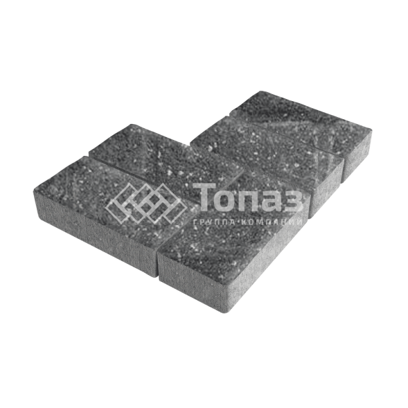 Тротуарная плитка 200х100х60, аляска черная