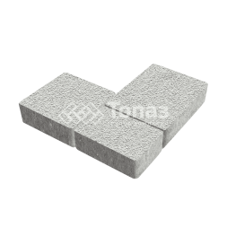 Тротуарная плитка Новый город, белая на камне, 8 см