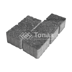 Тротуарная плитка Антик, аляска черная с мраморной крошкой, 4 см