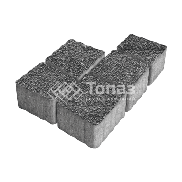 Тротуарная плитка Антик, аляска черная с мраморной крошкой, 4 см