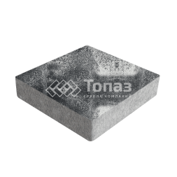 Тротуарная плитка Квадрат 200х200х60, черно-белая 