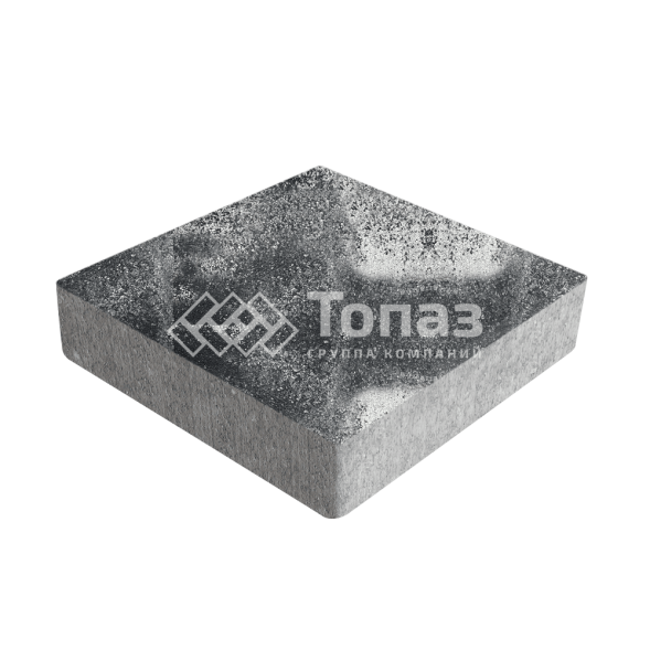 Тротуарная плитка Квадрат 200х200х60, черно-белая 