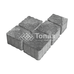 Тротуарная плитка Антик, антрацит с мраморной крошкой, 4 см