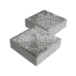 Тротуарная плитка Квадрат 200х200х60, аляска белая с мраморной крошкой