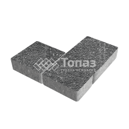 Тротуарная плитка Новый город, аляска черная с гранитной крошкой, 6 см