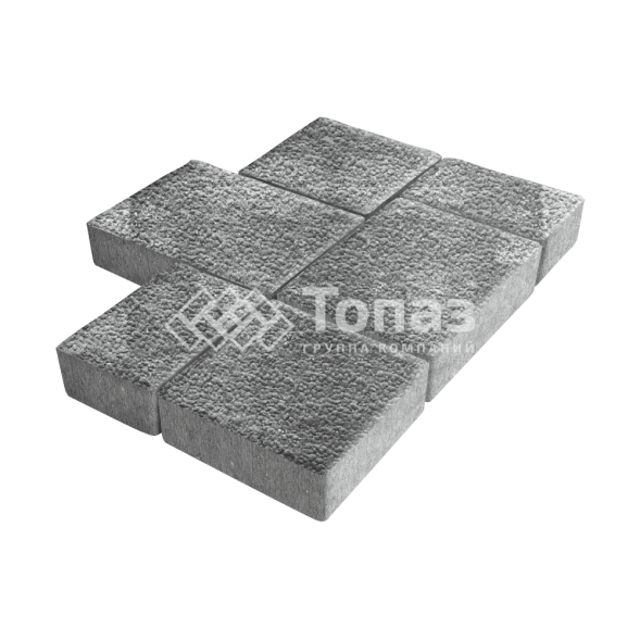 Тротуарная плитка Новый город, антрацит с гранитной крошкой, 6 см