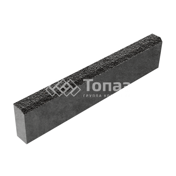 Камень бортовой БР 100.20.8, джафар черный с гранитной крошкой