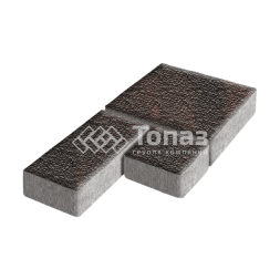 Тротуарная плитка Рубико, кармен с мраморной крошкой, 4 см