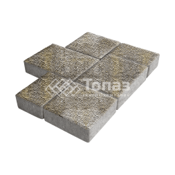 Тротуарная плитка Новый город, степь с мраморной крошкой, 8 см