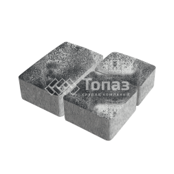 Тротуарная плитка Старый город, черно-белая, 4 см 