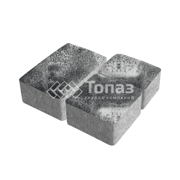 Тротуарная плитка Старый город, черно-белая, 4 см 