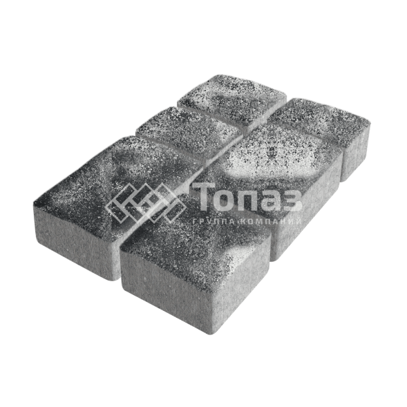 Тротуарная плитка Старый город, черно-белая, 4 см 