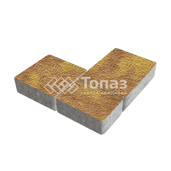 Тротуарная плитка Новый город, шафран с гранитной крошкой, 8 см  