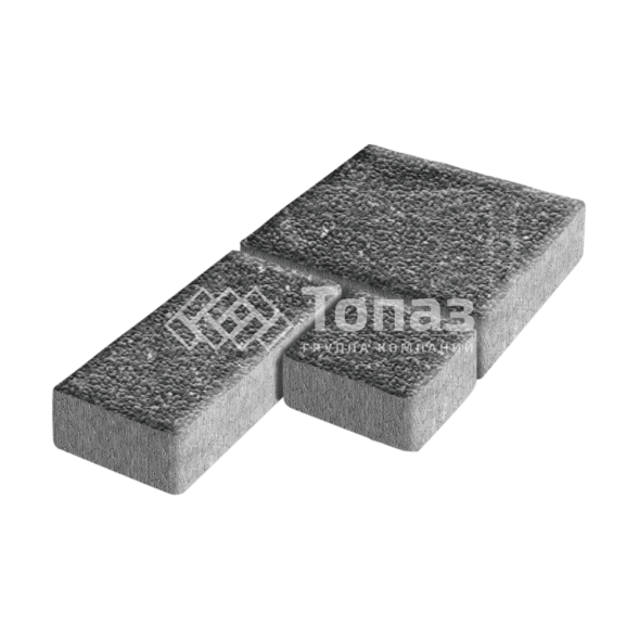 Тротуарная плитка Рубико, аляска черная с гранитной крошкой, 6 см