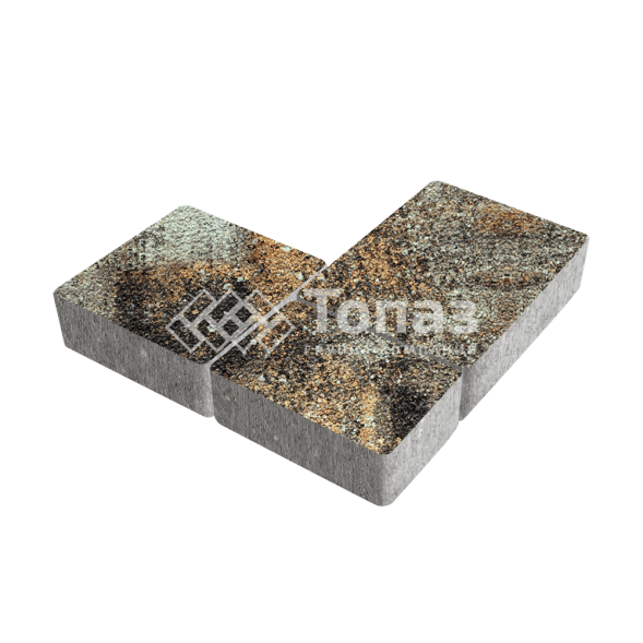 Тротуарная плитка Новый город, агат кофейный на камне, 4 см   