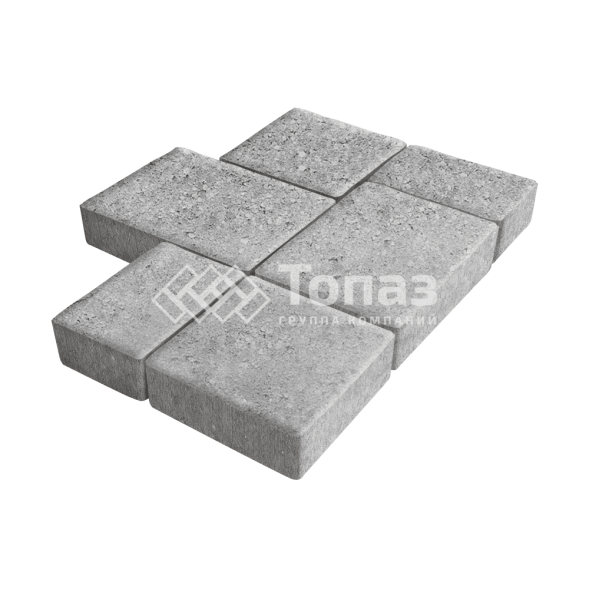 Тротуарная плитка Новый город, серо-белая, 4 см