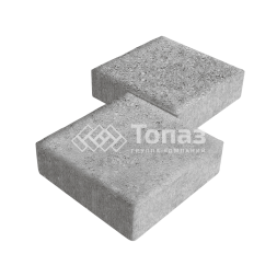 Тротуарная плитка Квадрат 200х200х60, серо-белая