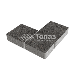 Тротуарная плитка Новый город, джафар черный с гранитной крошкой, 6 см