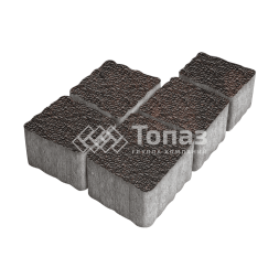 Тротуарная плитка Антик, кармен с мраморной крошкой, 4 см