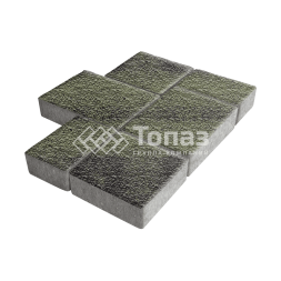 Тротуарная плитка Новый город, янтарь с мраморной крошкой, 8 см